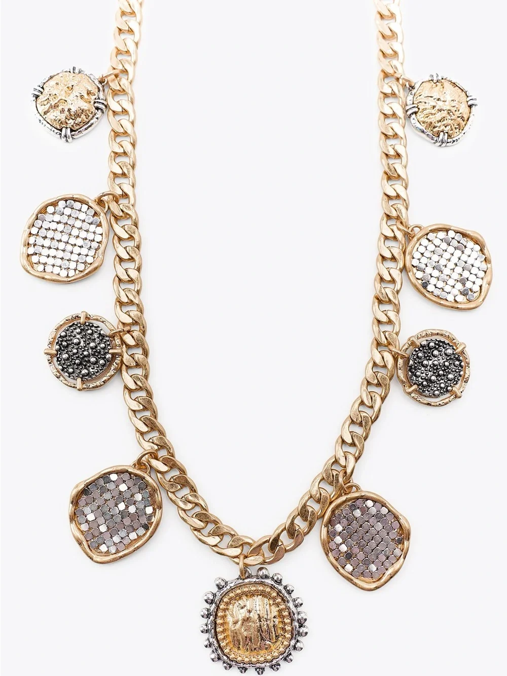 Zara Gold and Silver-Tone Charm Chain Belt